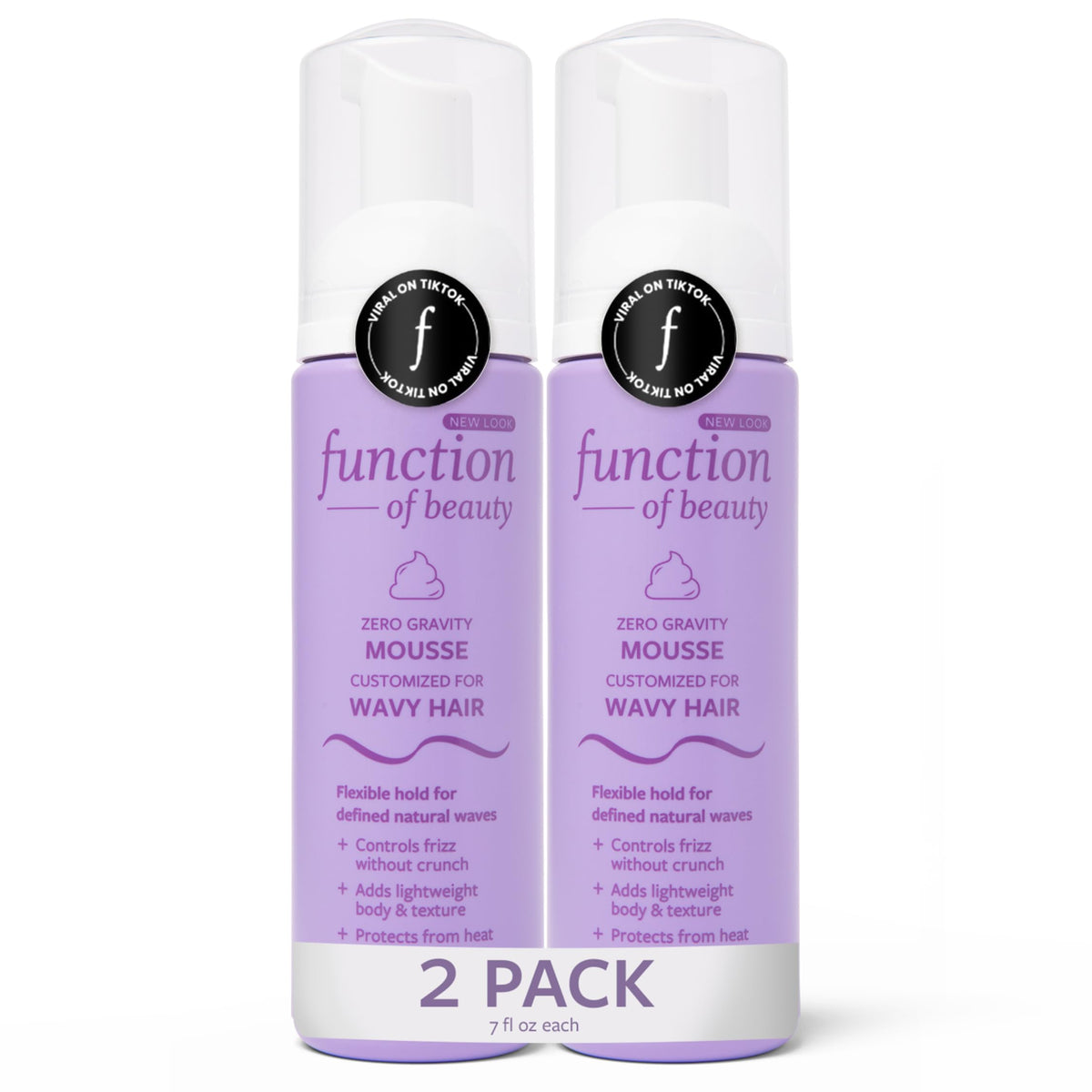 Function of Beauty Wavy Hair Mousse for Styling - Anti-Frizz Hair Styler