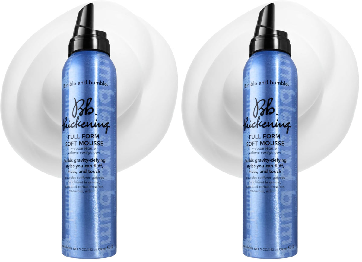 Bumble and bumble. Thickening Full Form Soft Hair Mousse | Volumizing Hair Mousse Adds Heat Protection and Soft Hold | Anti Frizz | For Fine to Medium Straight, Wavy Hair Types, 5 Ounce
