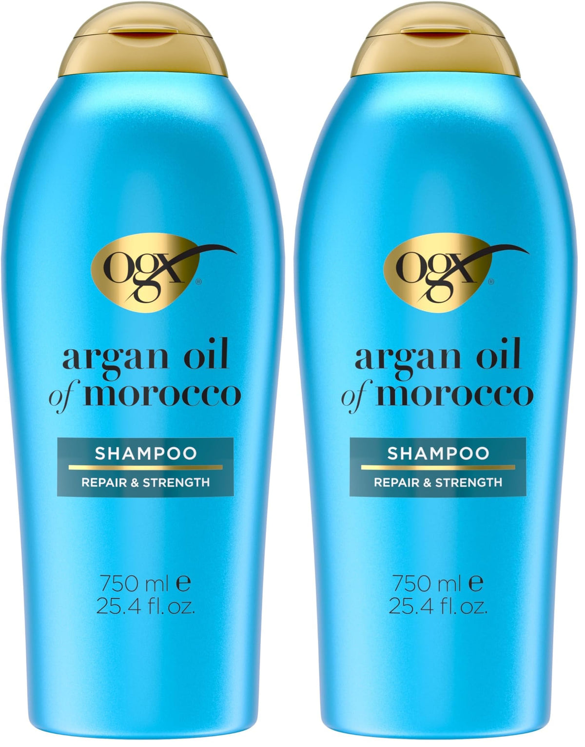 OGX Renewing + Argan Oil of Morocco Shampoo, Damage Repair Shampoo & Argan Oil to Help Strengthen & Repair Dry, Damaged Hair, Paraben-Free, Sulfate-Free Surfactants, 25.4 fl. oz