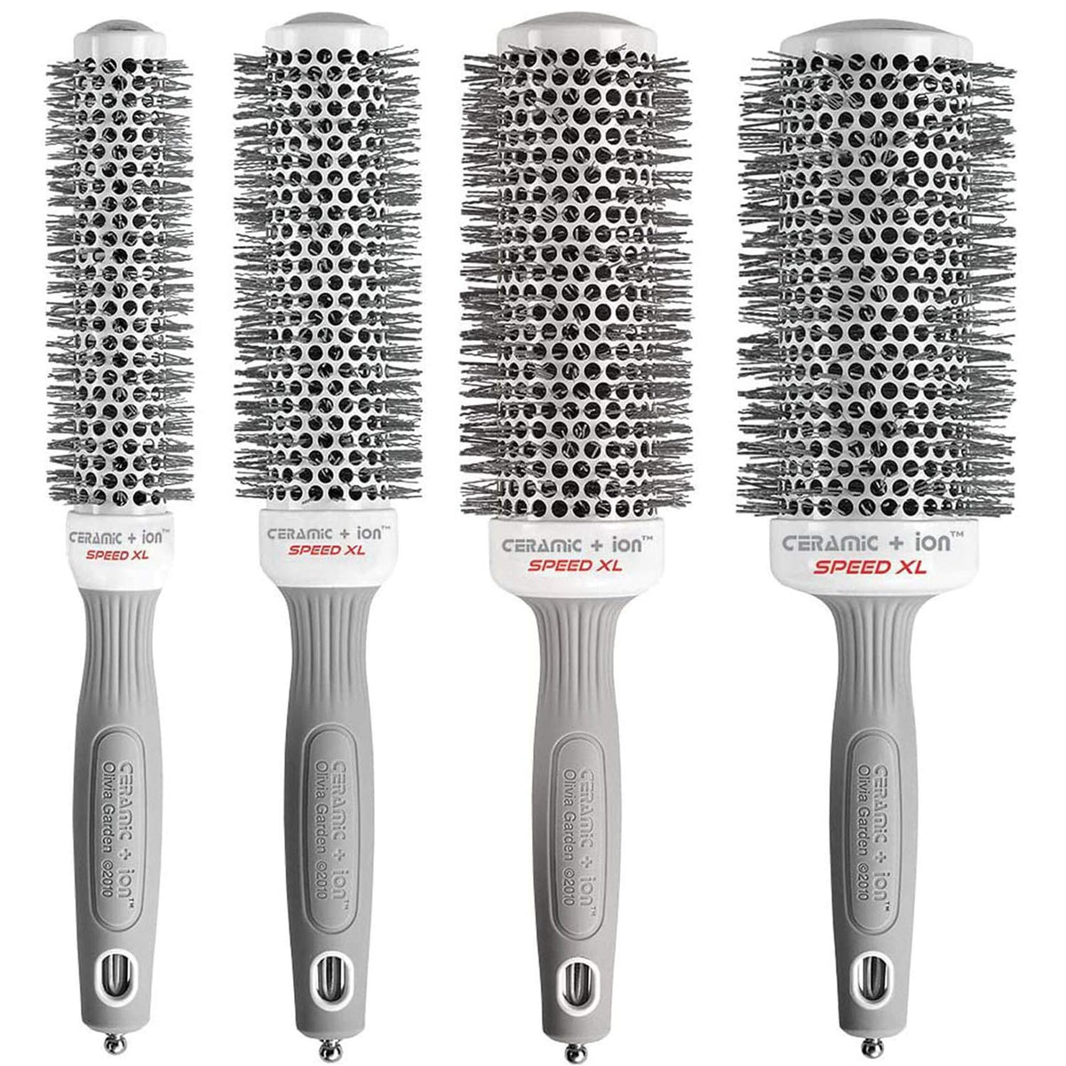 Olivia Garden Ceramic + Ion Speed XL - Extra-Long Round Thermal Hair Brush - Not Electrical - Professional Blowout Brush for Normal to Thick Hair