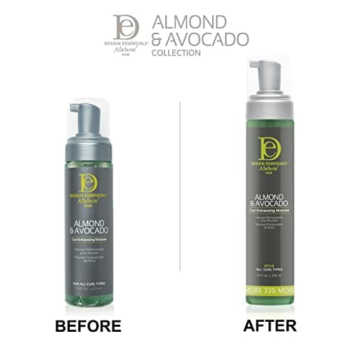 Design Essentials Almond and Avocado Curl Enhancing Mousse, 10 fl oz.