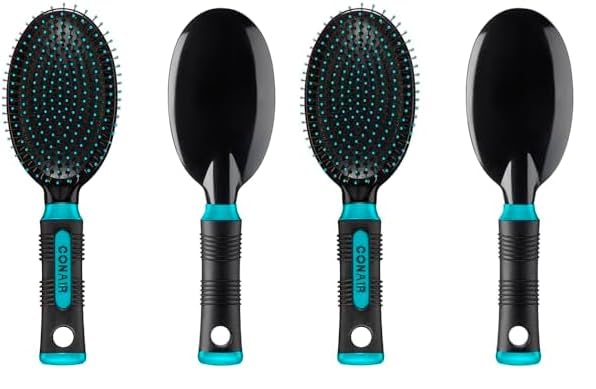Conair Hair Brush, Detangling, Metal Bristles, Cushion Base, Teal