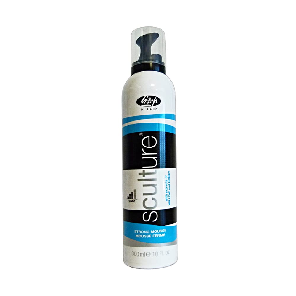 Lisap Sculture Shining Gel Mousse - Hair Mousse for wet look - Mousse for Curly Hair styling with Anti Frizz Hair effect, 10 fl oz