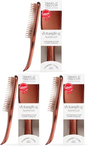 Tangle Teezer Chrome Ultimate Detangler Brush, Straight to Curly, Gold