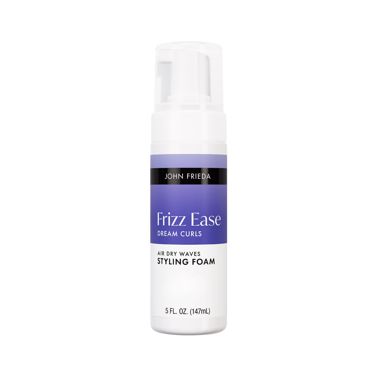 John Frieda Anti Frizz, Frizz Ease Dream Curls Air Dry Waves Styling Foam, Curl Defining Frizz Control, Hair Product for Curly and Wavy Hair, 5 Oz