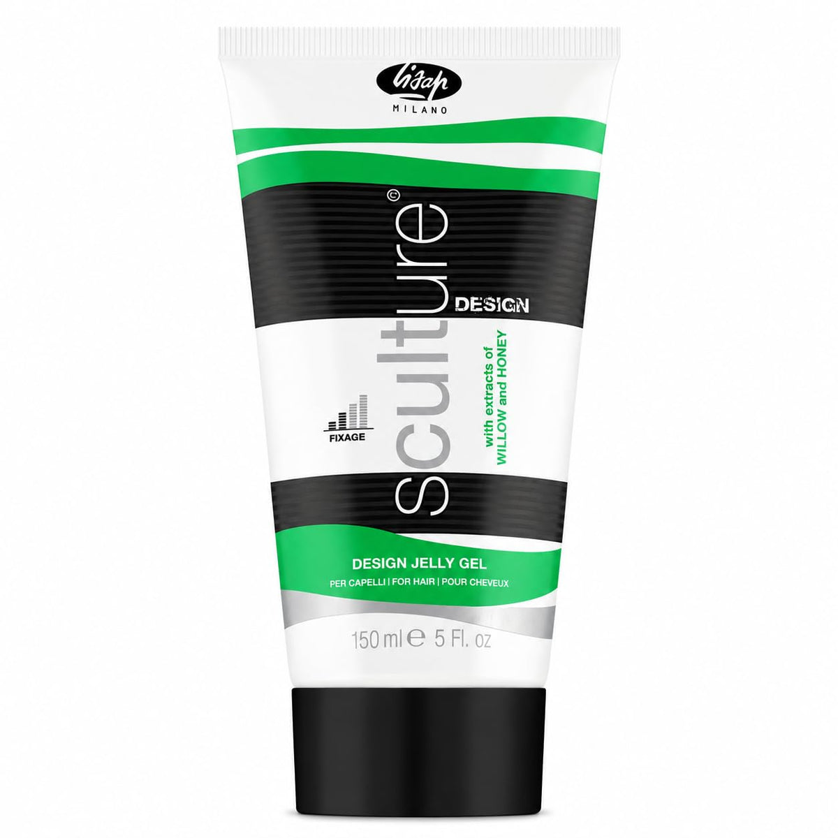 Lisap Sculture Shining Gel Mousse - Hair Mousse for wet look - Mousse for Curly Hair styling with Anti Frizz Hair effect, 10 fl oz