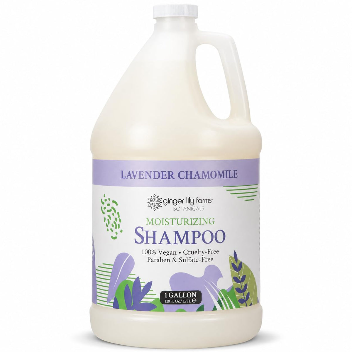 Ginger Lily Farms Botanicals Moisturizing Shampoo for All Hair Types, Coco Mango, 100% Vegan & Cruelty-Free, Coconut Mango Scent, 1 Gallon (128 fl oz) Refill