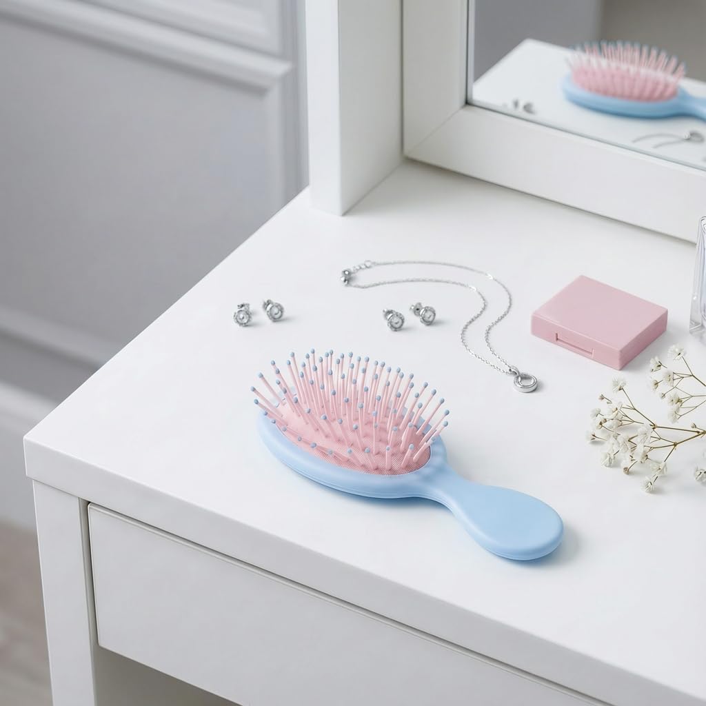 12 Pack Mini Hair Brush Bulk, Travel Hair Brush for All Hair Types