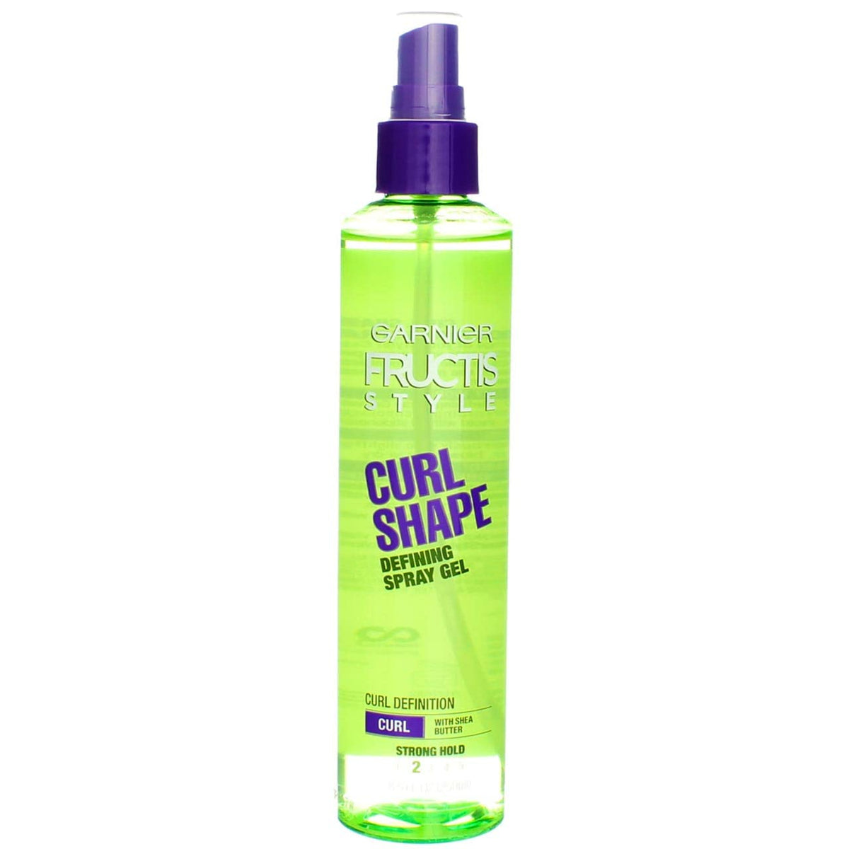 Garnier Fructis Style Curl Shape Defining Spray Hair Gel, Strong Hold Frizz Control for Curly, Wavy, and Coily Hair, Nourishing Formula, 8.5 fl oz, 3 Count (Packaging May Vary)
