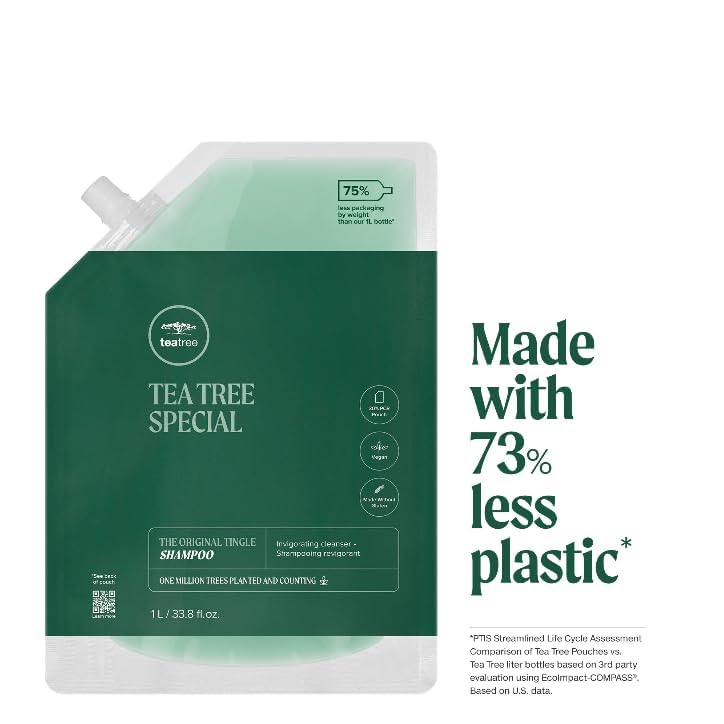 Tea Tree Special Shampoo, Deep Cleans, Refreshes Scalp, Especially Oily Hair, For All Hair Types