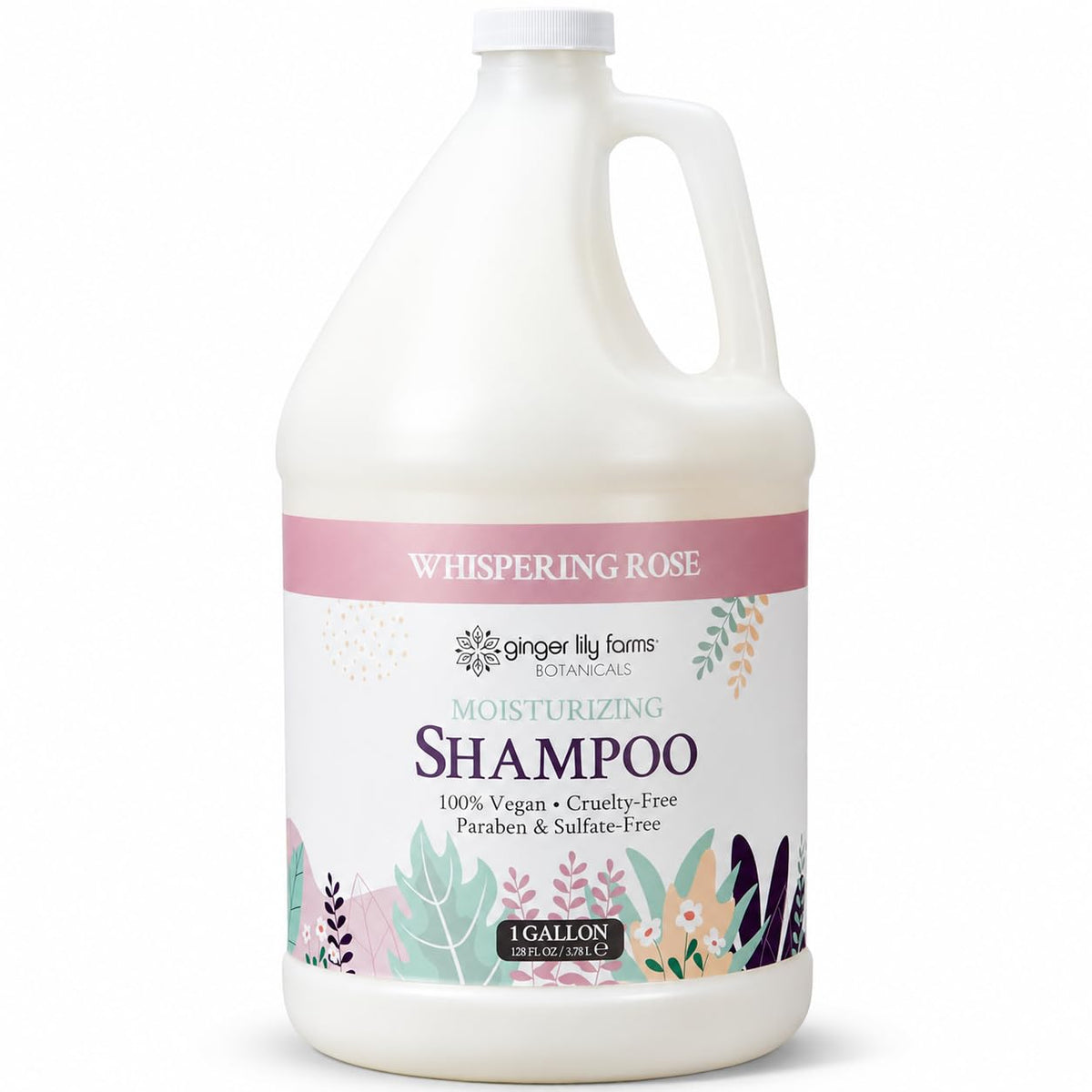 Ginger Lily Farms Botanicals Moisturizing Shampoo for All Hair Types, Coco Mango, 100% Vegan & Cruelty-Free, Coconut Mango Scent, 1 Gallon (128 fl oz) Refill