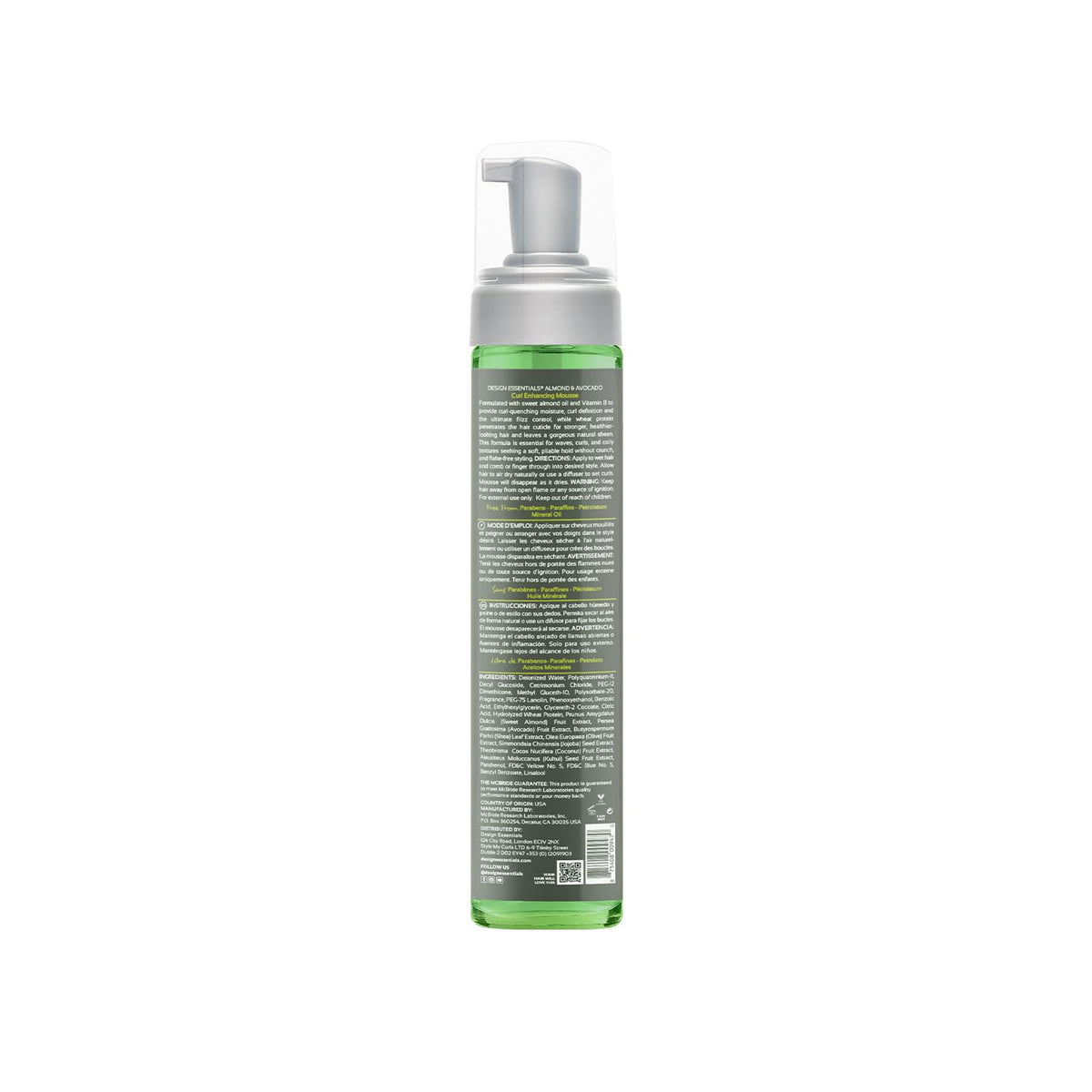 Design Essentials Almond and Avocado Curl Enhancing Mousse, 10 fl oz.