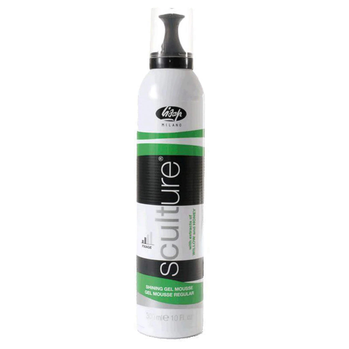 Lisap Sculture Shining Gel Mousse - Hair Mousse for wet look - Mousse for Curly Hair styling with Anti Frizz Hair effect, 10 fl oz