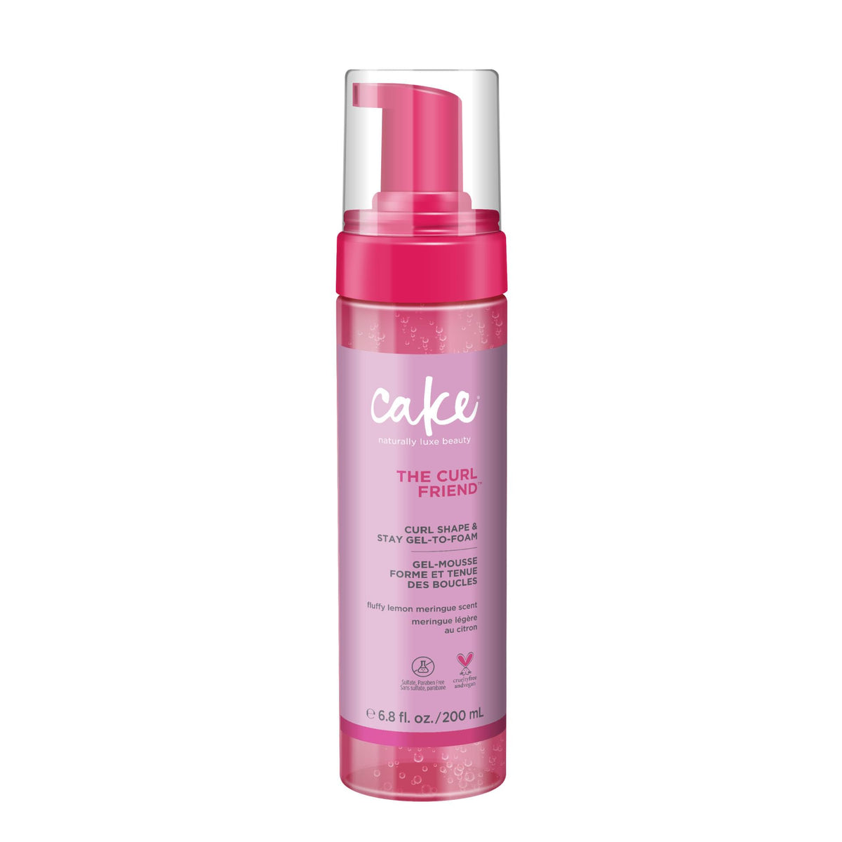Cake Beauty Curl Friend Gel-to-Foam Curl Styler, 2-Pack, 6.8 fl oz