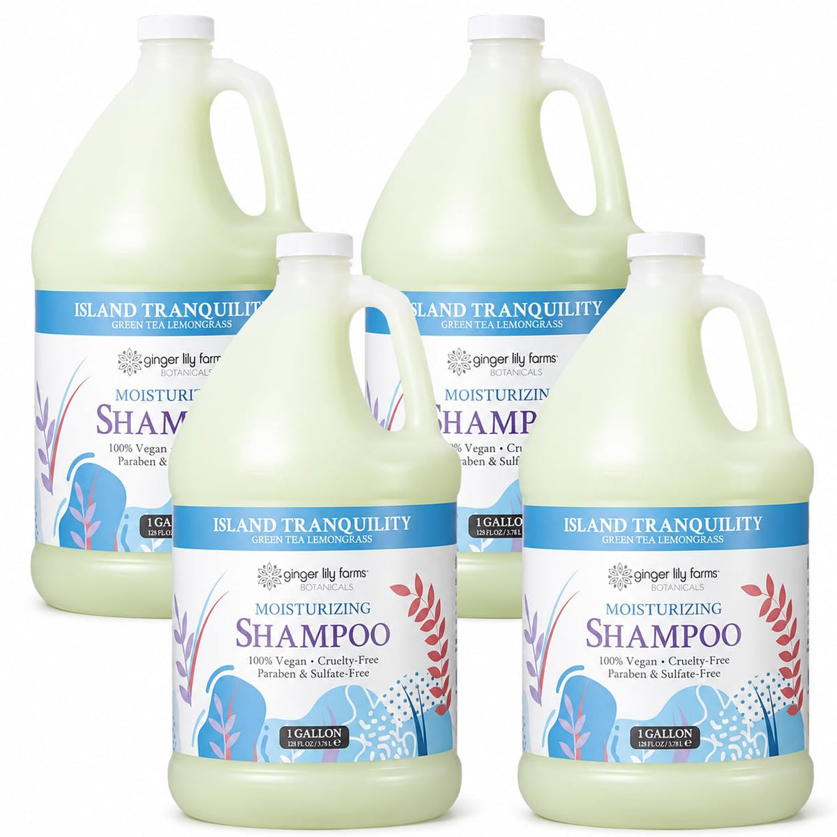 Ginger Lily Farms Botanicals Shampoo, 128oz, Island Tranquility