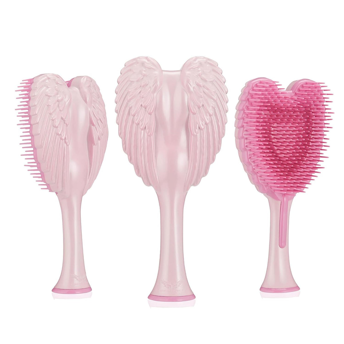 Tangle Angel Detangling Hair Brush - Anti Static Angel Wing Hair Brush with Soft & Flexible Bristle for Straight & Wavy Hair, Women Detangler Brushes for Dry & Wet Hair, Gloss Pink