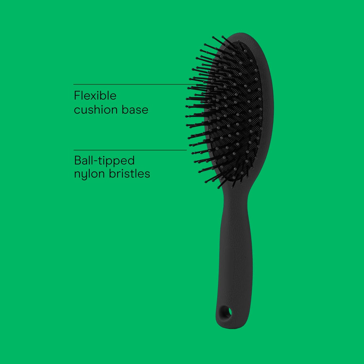 Conair Hair Brush, Men's Detangler, Everyday Brushing, Black