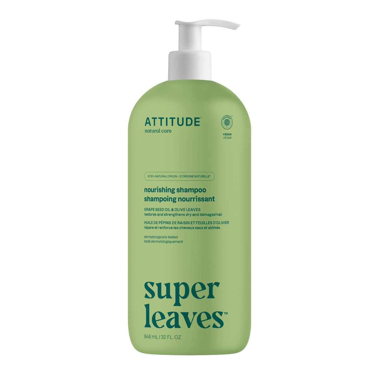 ATTITUDE Hydrating Shampoo for Very Dry Hair, EWG Verified, 32 Fl Oz