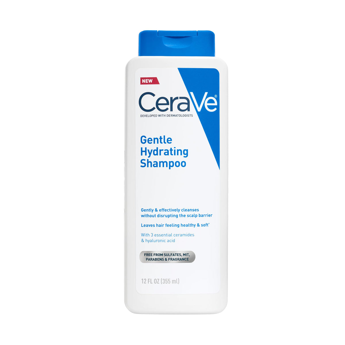 CeraVe Gentle Hydrating Shampoo with Hyaluronic Acid for Hair & Scalp, 19oz