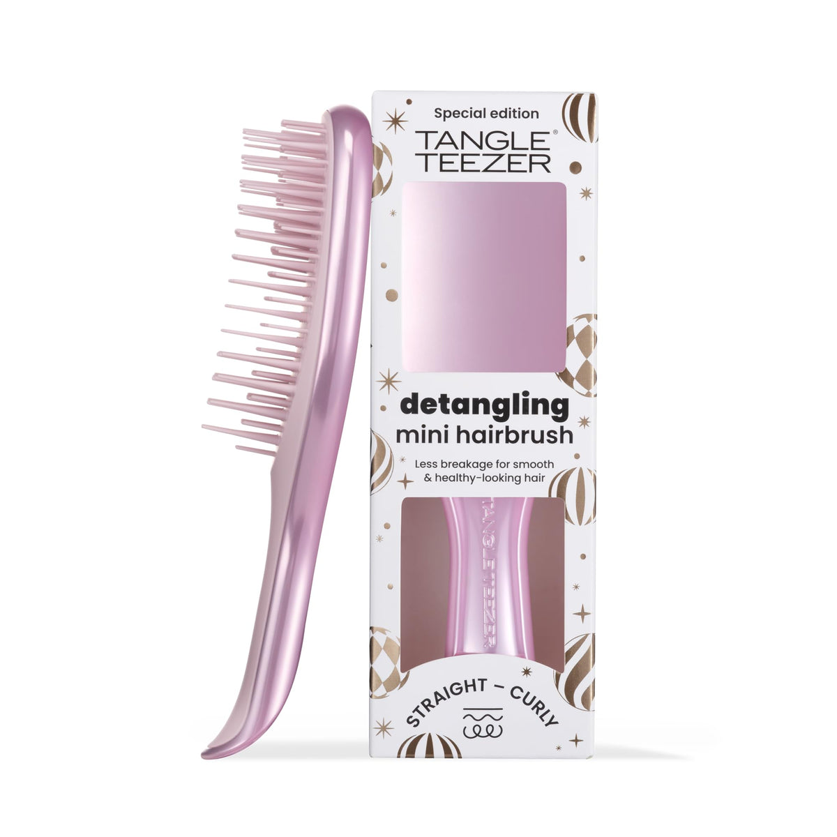 Tangle Teezer Chrome Ultimate Detangler Brush, Straight to Curly, Gold