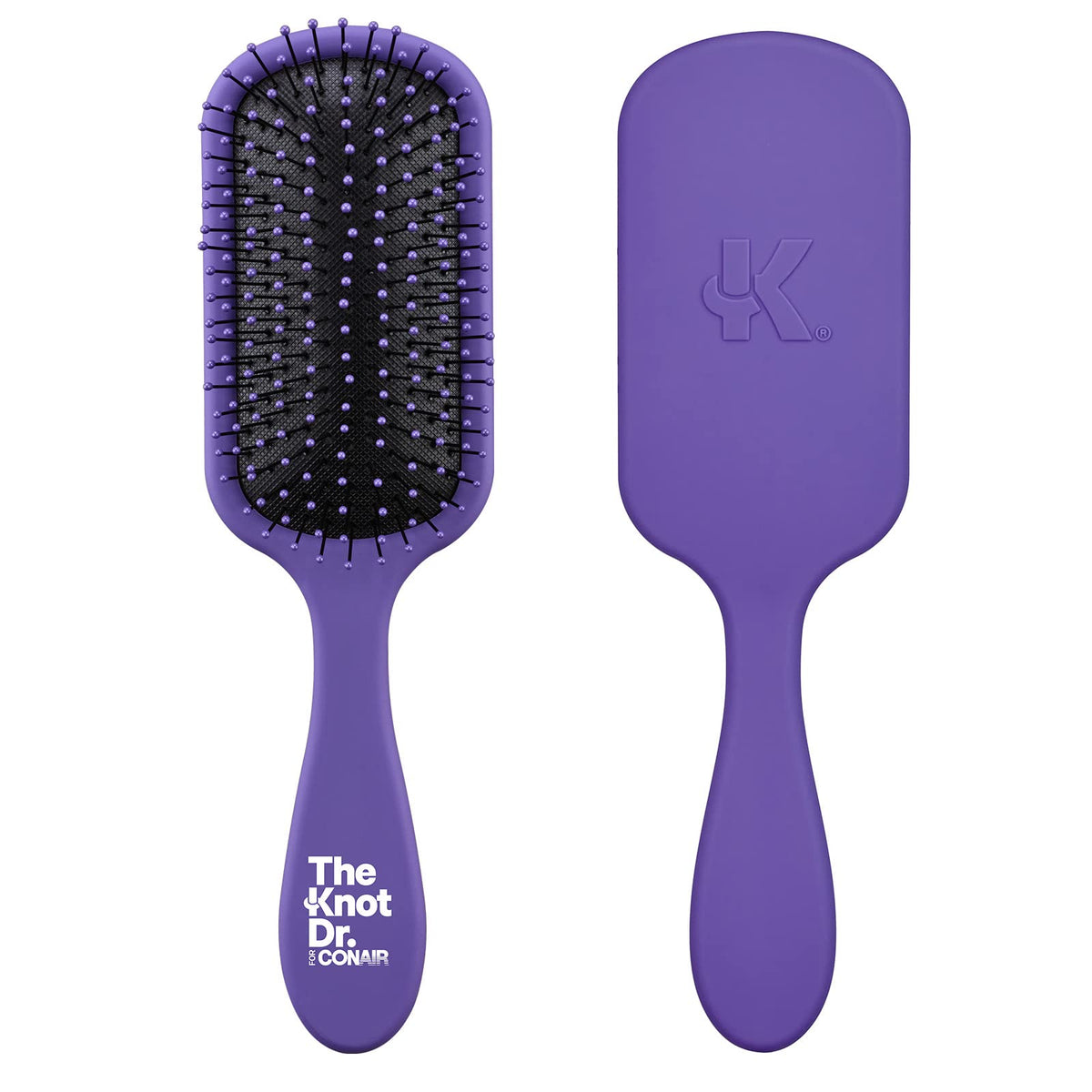 The Knot Dr. hair brush by Conair - Detangling hair brush - Removes Knots and Tangles in wet or dry Hair - hair brushes for women - Pink