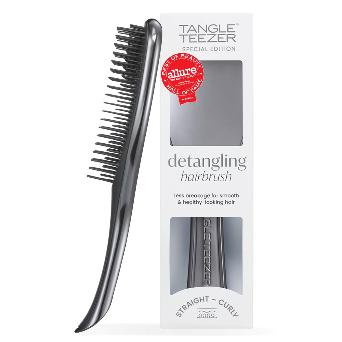 Tangle Teezer Chrome Ultimate Detangler Brush, Straight to Curly, Gold