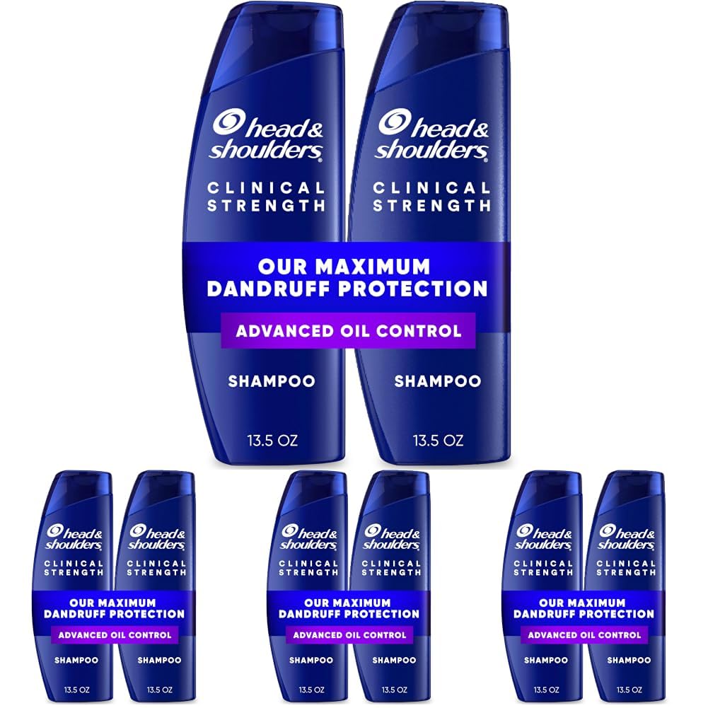 Head & Shoulders Clinical Strength Advanced Oil Control Anti-Dandruff Shampoo, 1% Selenium Sulfide, Stubborn Dandruff, 13.5 fl oz