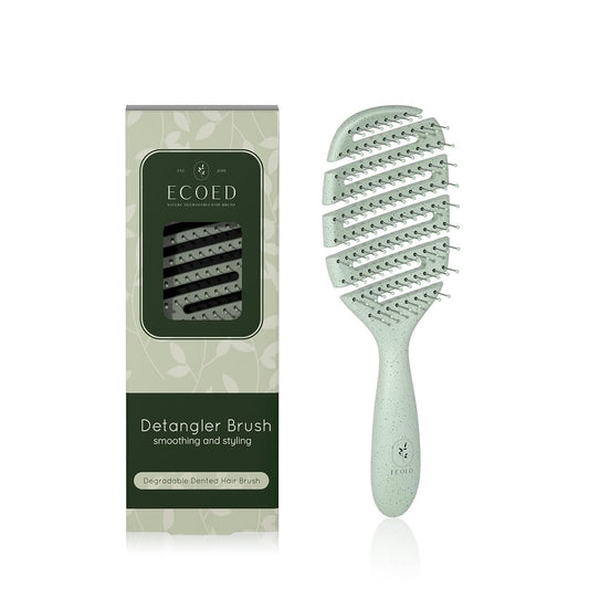 Detangler Hairbrush, Soft Bristle Detangling Brush, Quick Smoothing (Green)