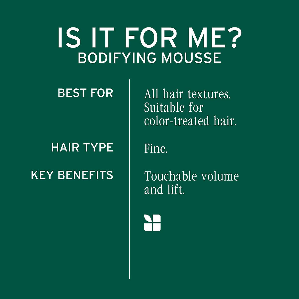 Biolage Bodifying Mousse – For All Hair Types