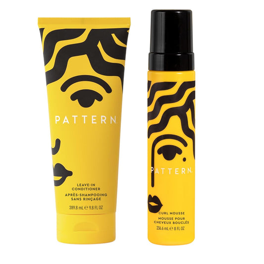 PATTERN Curly Styling Duo, Curl Mousse and Leave-In Conditioner for Curly Hair, 2-Piece Kit, 8 Fl Oz + 9.8 Fl Oz