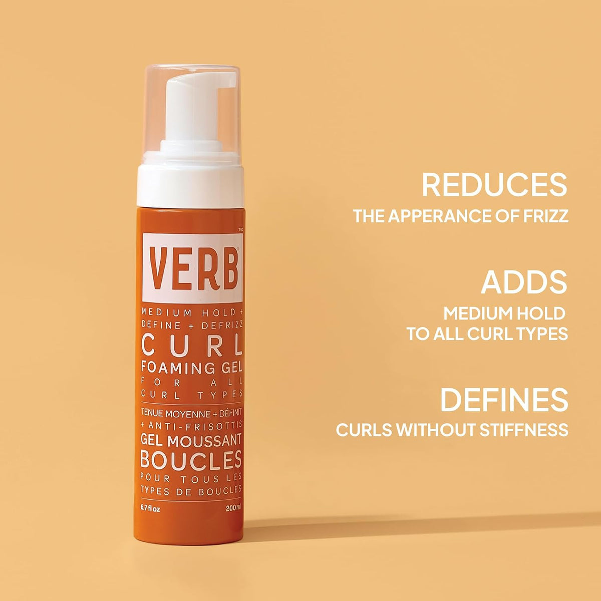 VERB Curl Foaming Gel | Frizz-Free + Crunch-Free + Medium Hold