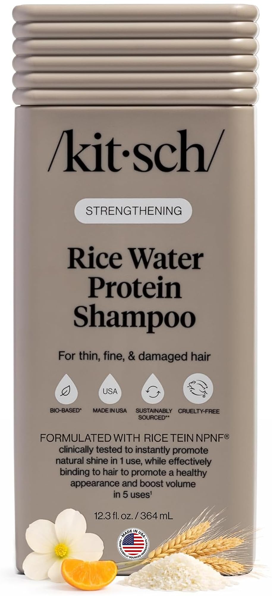 Kitsch Rosemary & Biotin Shampoo for Hair Growth – Made in USA, 12.3 oz