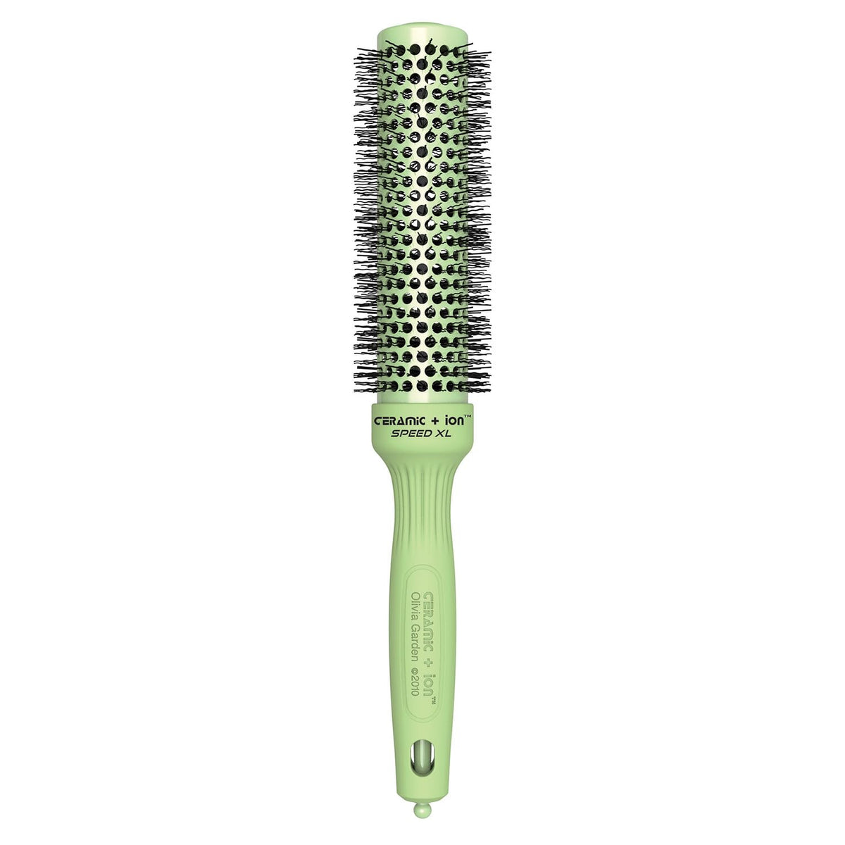 Olivia Garden Ceramic + Ion Speed XL - Extra-Long Round Thermal Hair Brush - Not Electrical - Professional Blowout Brush for Normal to Thick Hair