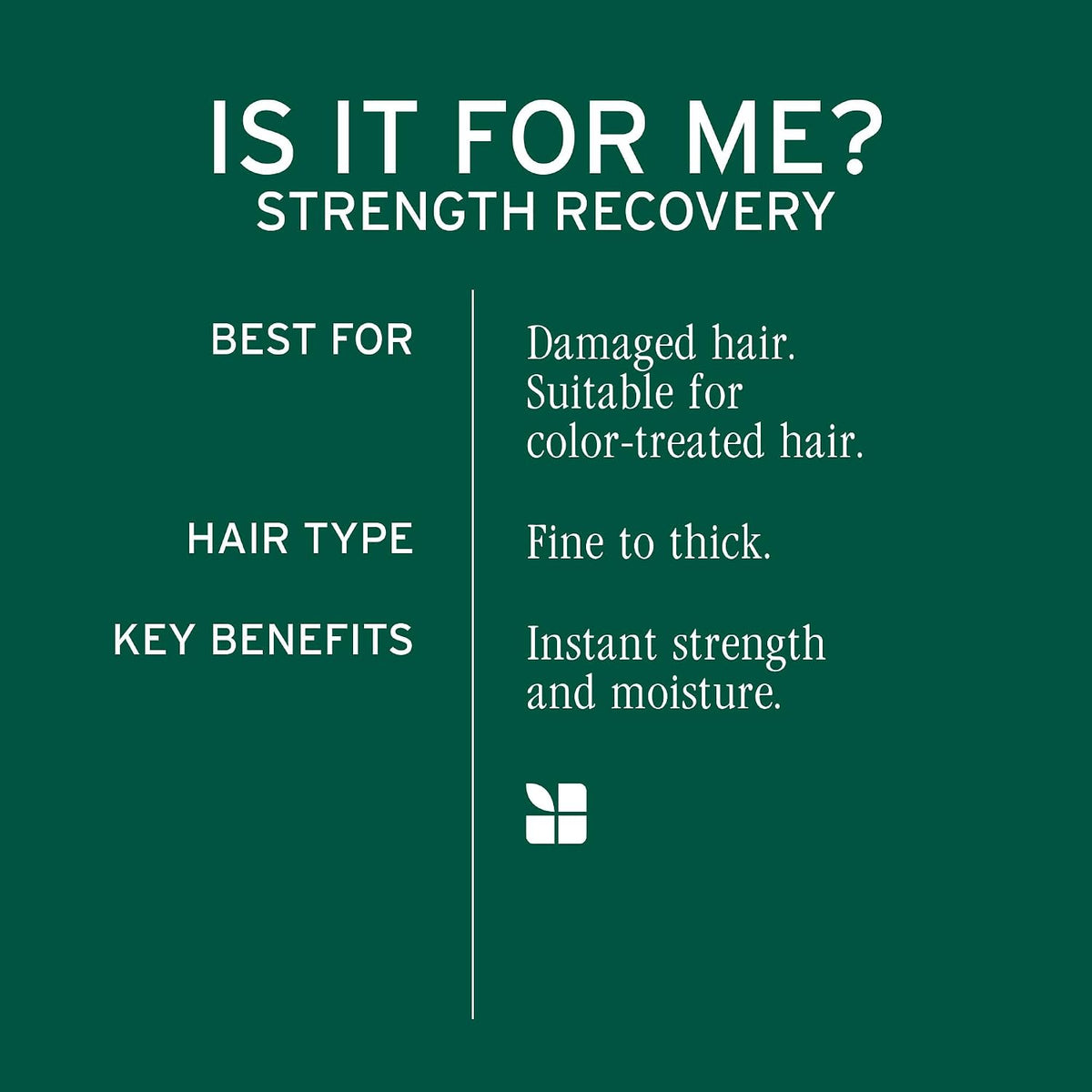 Biolage Strength Recovery Shampoo – For Damaged Hair