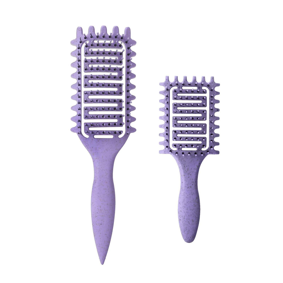 Curl Defining Brush for Curly Hair, Vented Detangling Hair Brush for Wet and Dry Styling, Curved Brush for Shaping and Smoothing Curl Clumps, Lightweight Hair Brush （Beige）