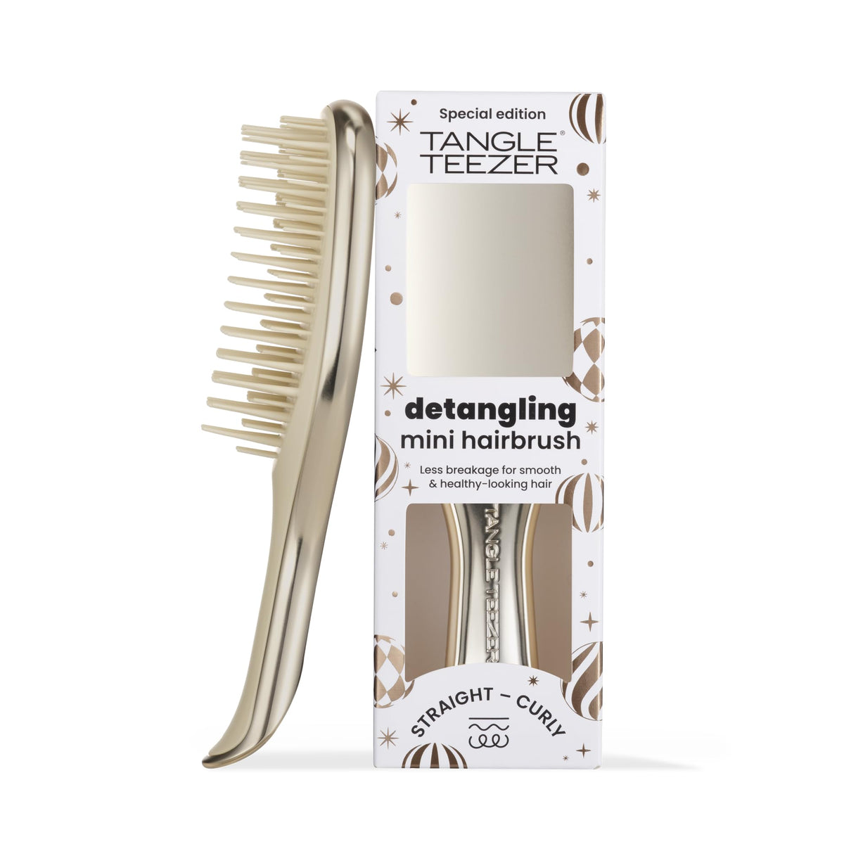 Tangle Teezer Chrome Ultimate Detangler Brush, Straight to Curly, Gold