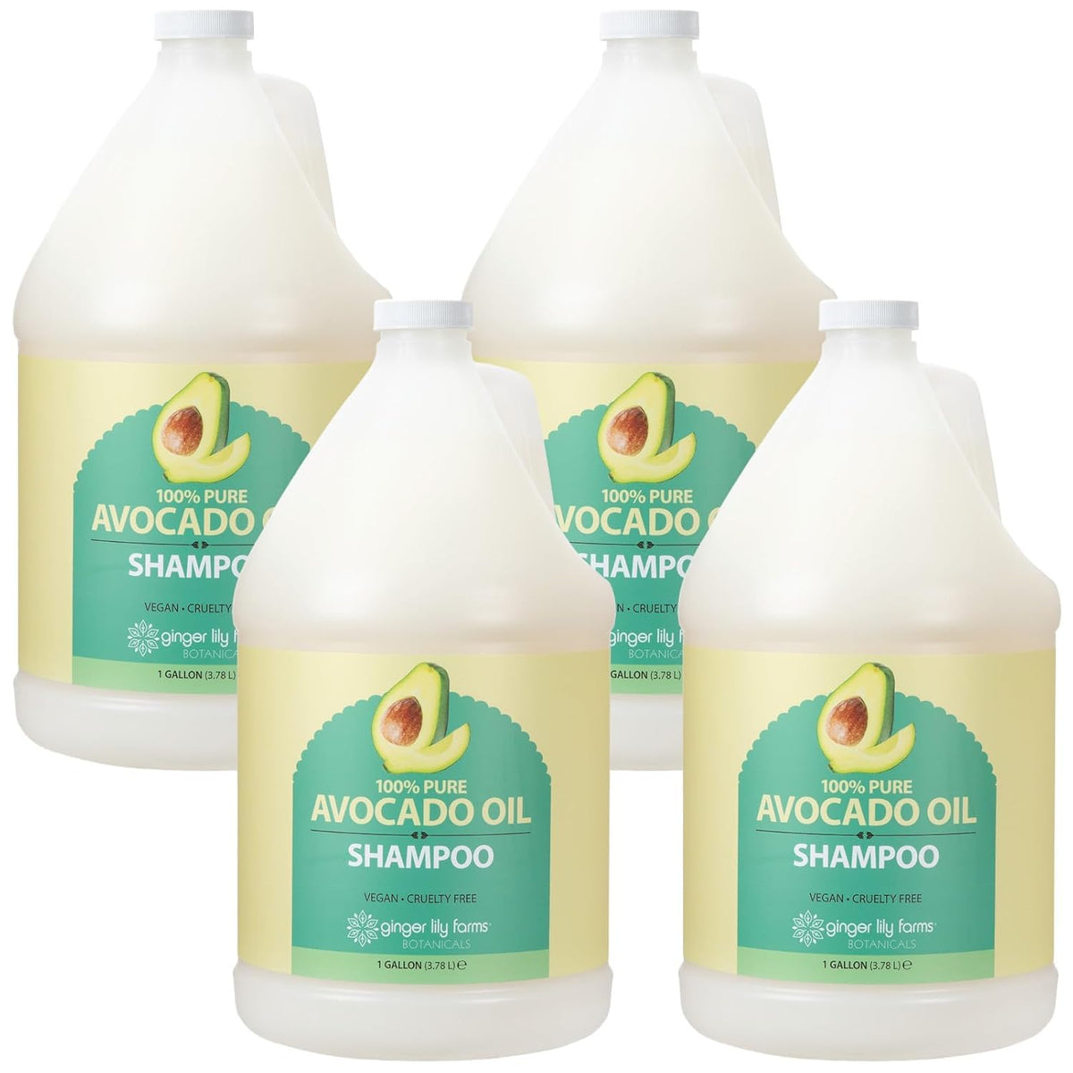 Ginger Lily Farms Botanicals Moisturizing Shampoo for All Hair Types, Coco Mango, 100% Vegan & Cruelty-Free, Coconut Mango Scent, 1 Gallon (128 fl oz) Refill