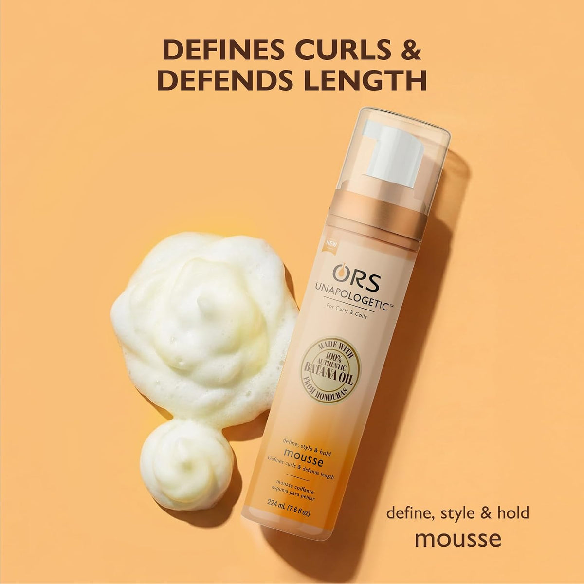 ORS Unapologetic Define, Style & Hold Mousse 7.6 Ounces