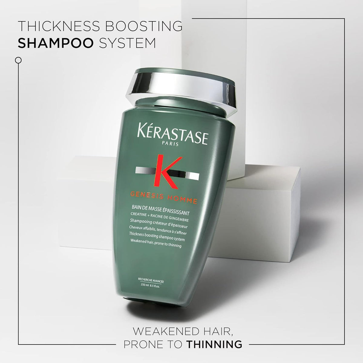 Kerastase Genesis Homme Bain De Masse Shampoo – For Men, 8.5 Fl Oz