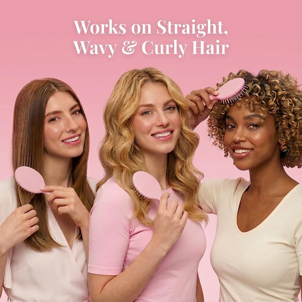 12 Pack Mini Hair Brush Bulk, Travel Hair Brush for All Hair Types