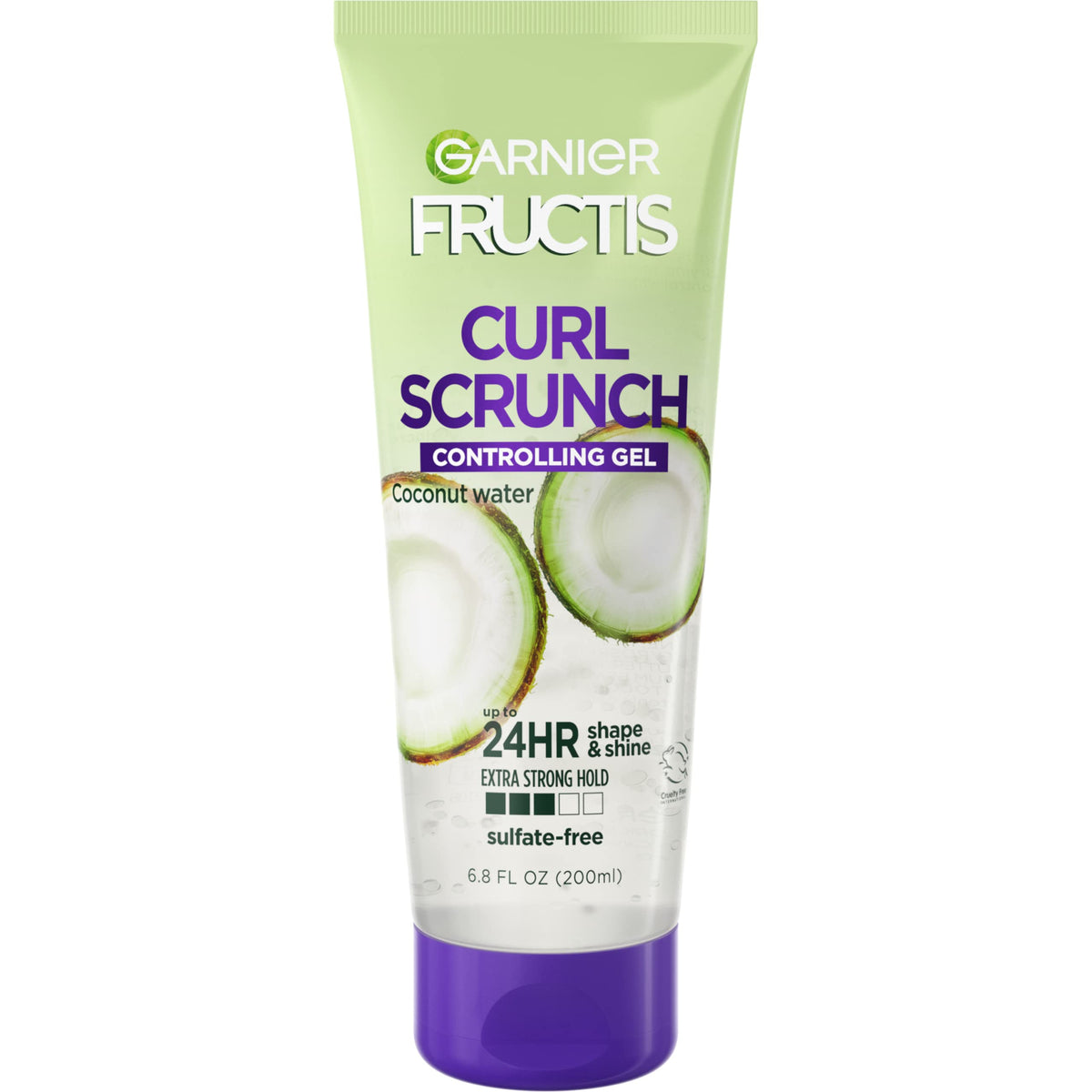Garnier Fructis Curl Control Scrunching Hair Gel, Curl Jelly for Curly, Wavy, and Coily Hair with Frizz & Edge Control, Up to 24 HR Shape & Shine, 6.8 Fl Oz, 3 Count (Packaging May Vary)
