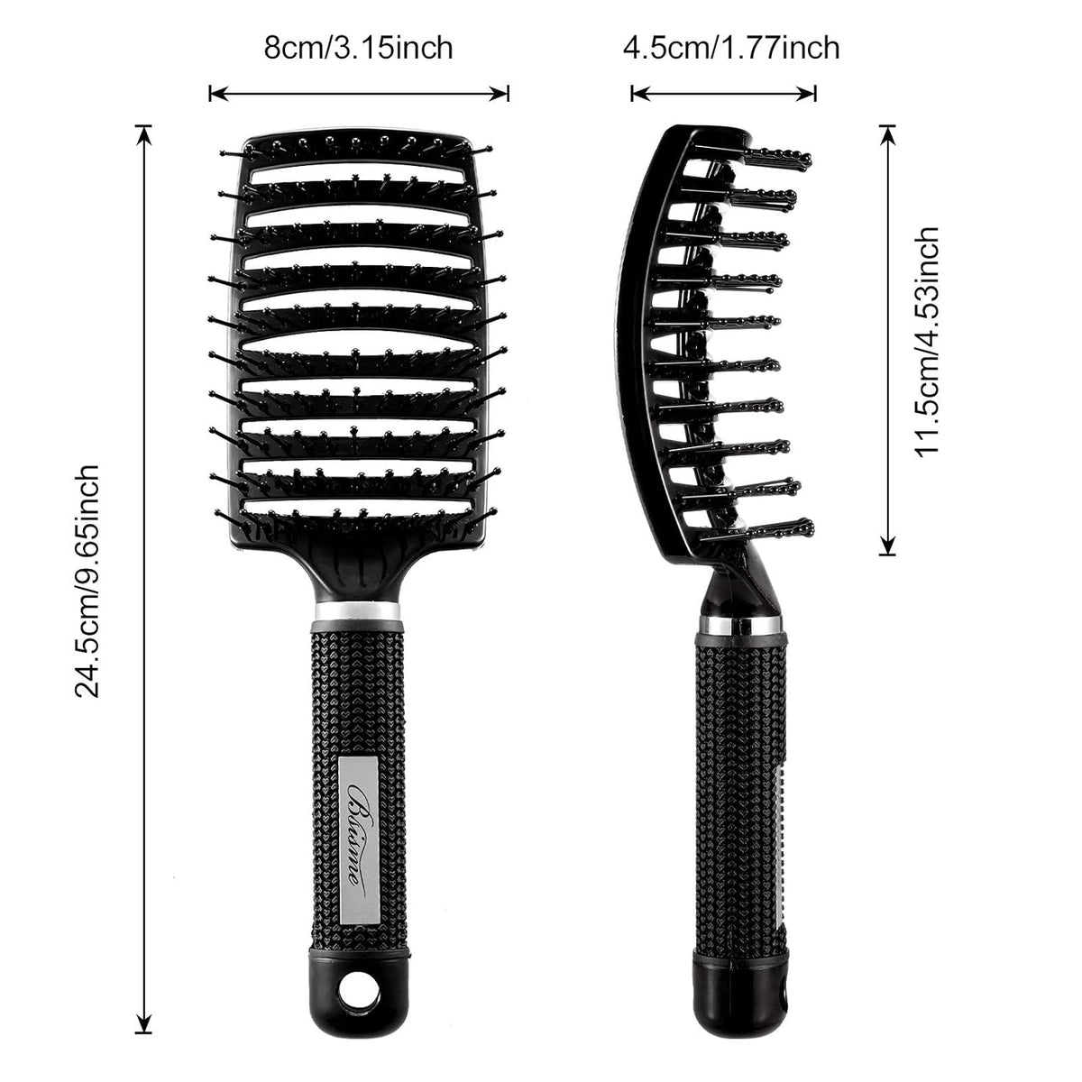Hair Brush, Curved Vented Detangler Brush Faster Blow Drying for Women, Men