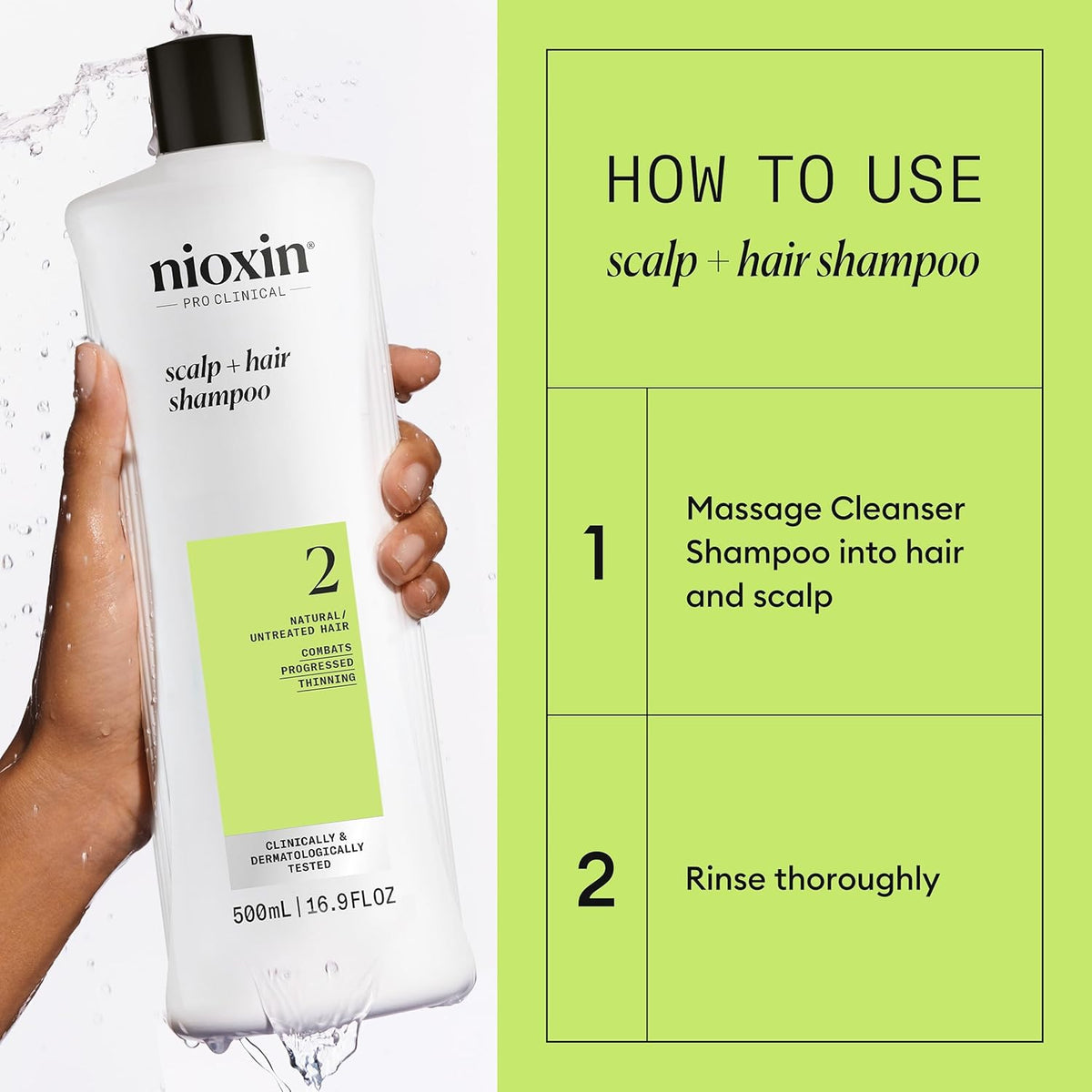 NIOXIN System 2 | Scalp Care | Shampoo | Hair Thickening | For Natural Hair