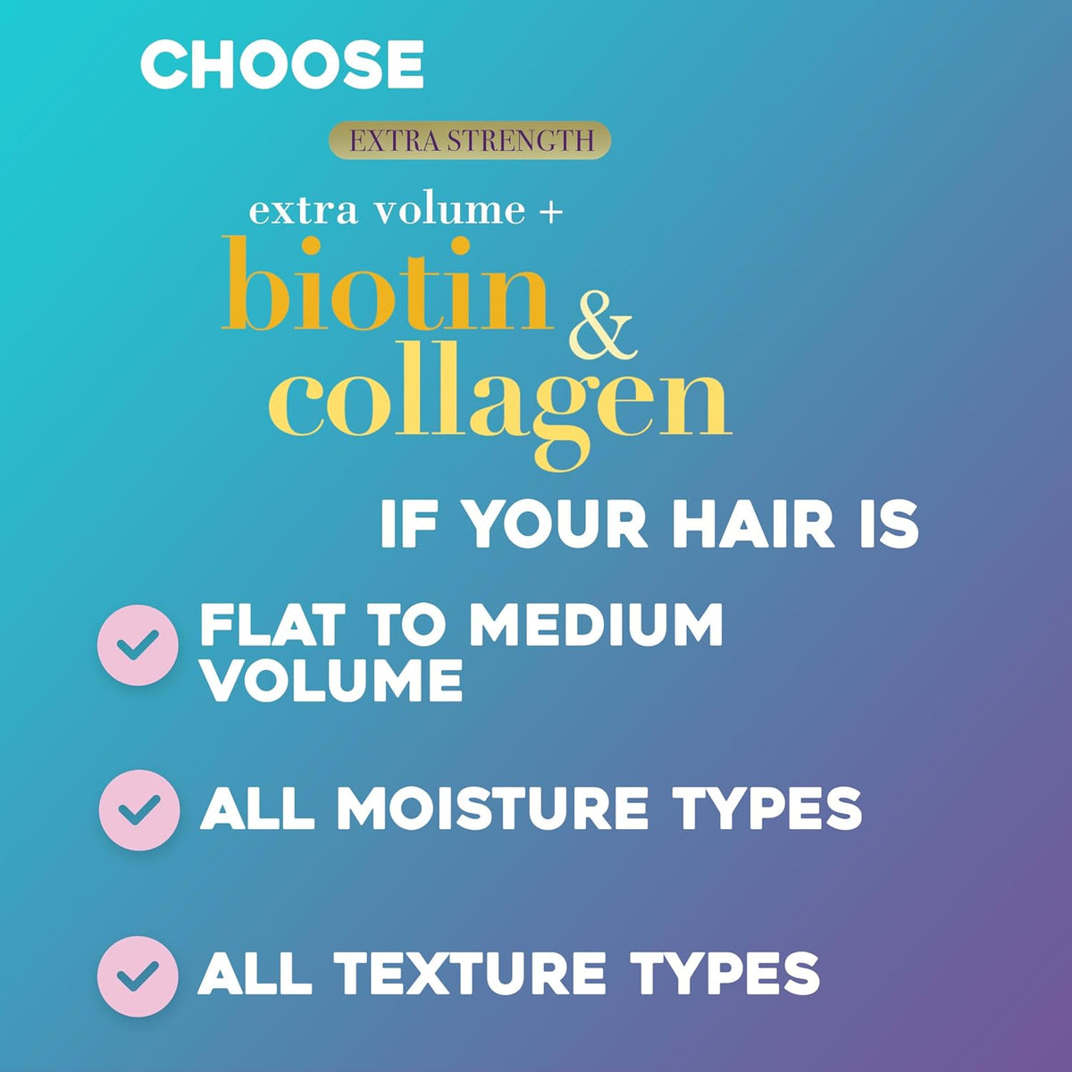 OGX Biotin & Collagen Extra Strength Volumizing Shampoo for Thicker, Fuller Hair, 25.4 fl oz