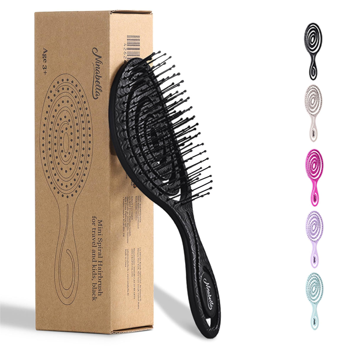 Ninabella Detangler Brush - No Tangle Hair Brush for Women, Fine, Thick and Long Hair - Hairbrush for Wet and Dry Hair, Gentle on the Scalp - Green