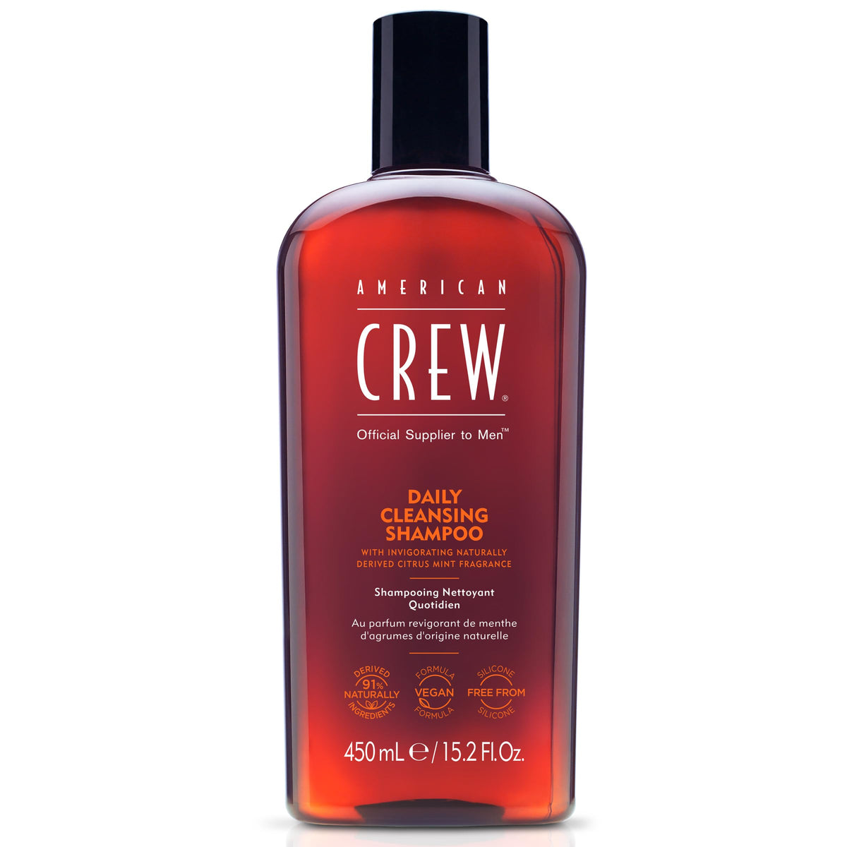 American Crew Men's Daily Cleansing Shampoo, Citrus Mint, 33.8 fl oz