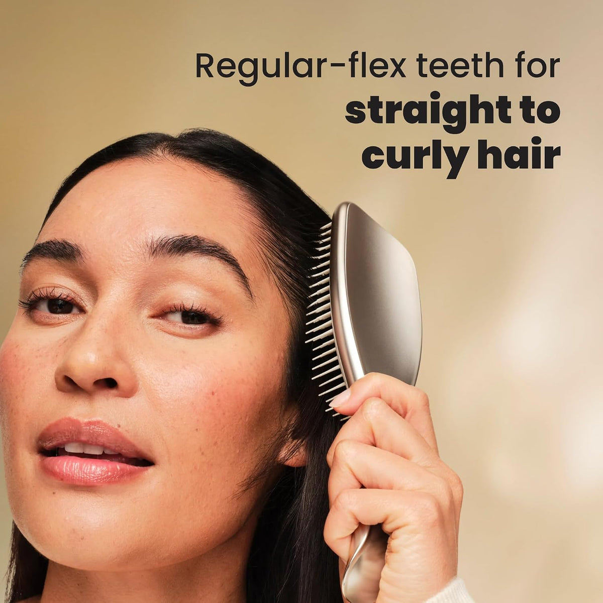 Tangle Teezer Chrome Ultimate Detangler Brush, Straight to Curly, Gold