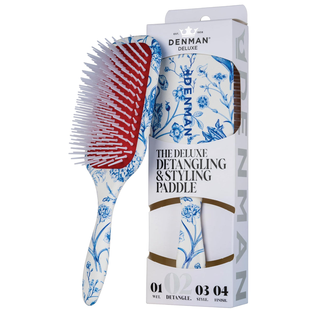 Denman Power Paddle Hair Brush for Quick and Convenient Detangling, Blow Drying and Styling - Combination of D3 Styling Pens & Paddle Brush - For Men and Women P038