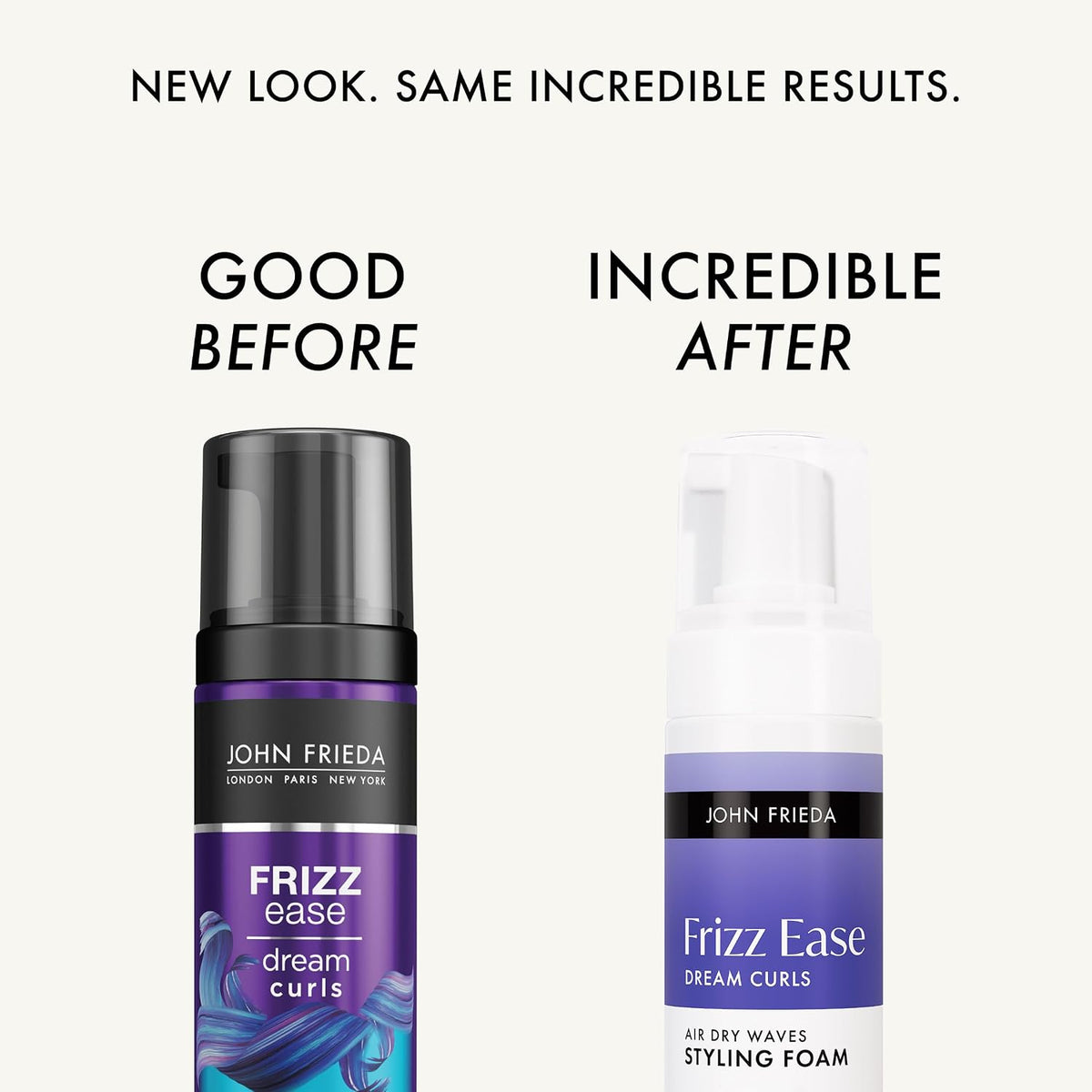 John Frieda Anti Frizz, Frizz Ease Dream Curls Air Dry Waves Styling Foam, Curl Defining Frizz Control, Hair Product for Curly and Wavy Hair, 5 Oz