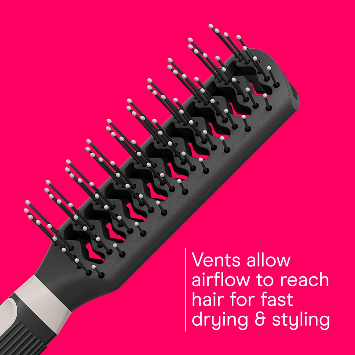 Conair Hair Brush Set, Grip & Lift Vent, Full-Size & Mid-Size, Black